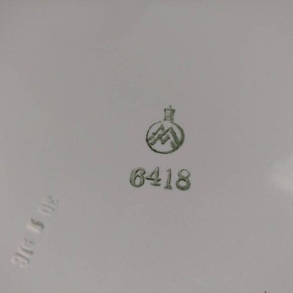 Vintage Cake Plate Platter Round Floral Porcelain Ceramic Tray with Handles - Picture 7 of 11